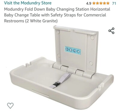 Modundry Fold down Baby Changing Station/ Table w/Safety features Koala Kare