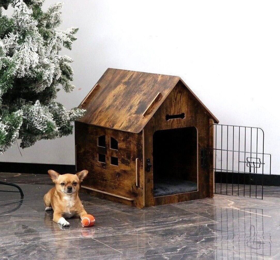 Walnest Wooden Dog House Small or Medium Dog Room Pet Kennel