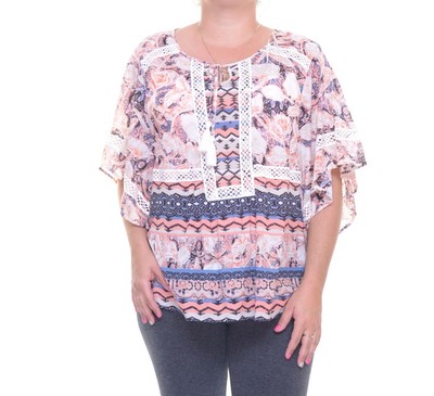 UPC 706255000092 product image for Style & Co. Petite Printed Peasant Top Size | upcitemdb.com