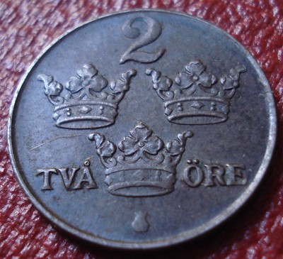 1946 SWEDEN 2 ORE IN EF CONDITION