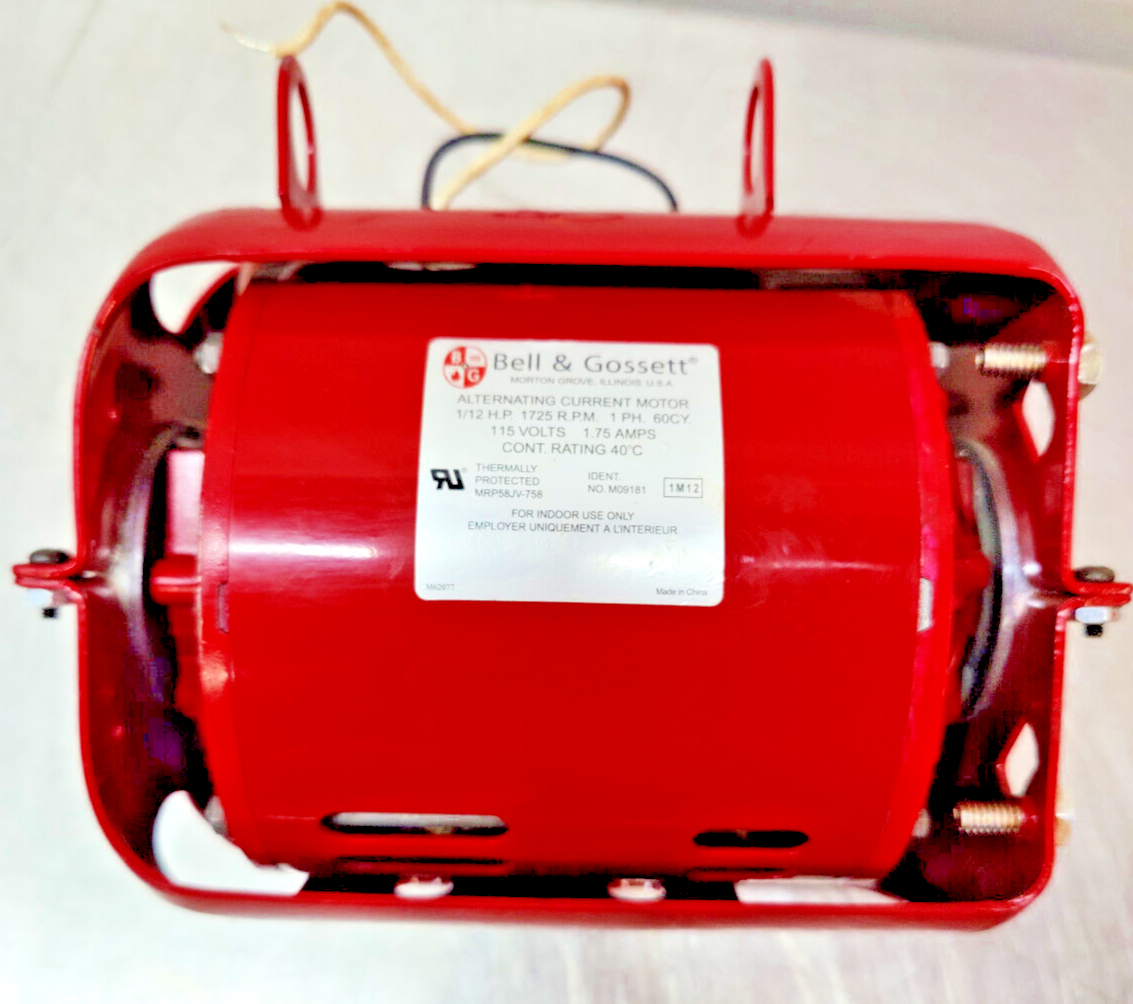 1PH Bell & Gossett 1/12HP. Alternating Current Motor MRP58JV 1PH Bell & Gossett 1/12HP. Alternating Current Motor MRP58JV