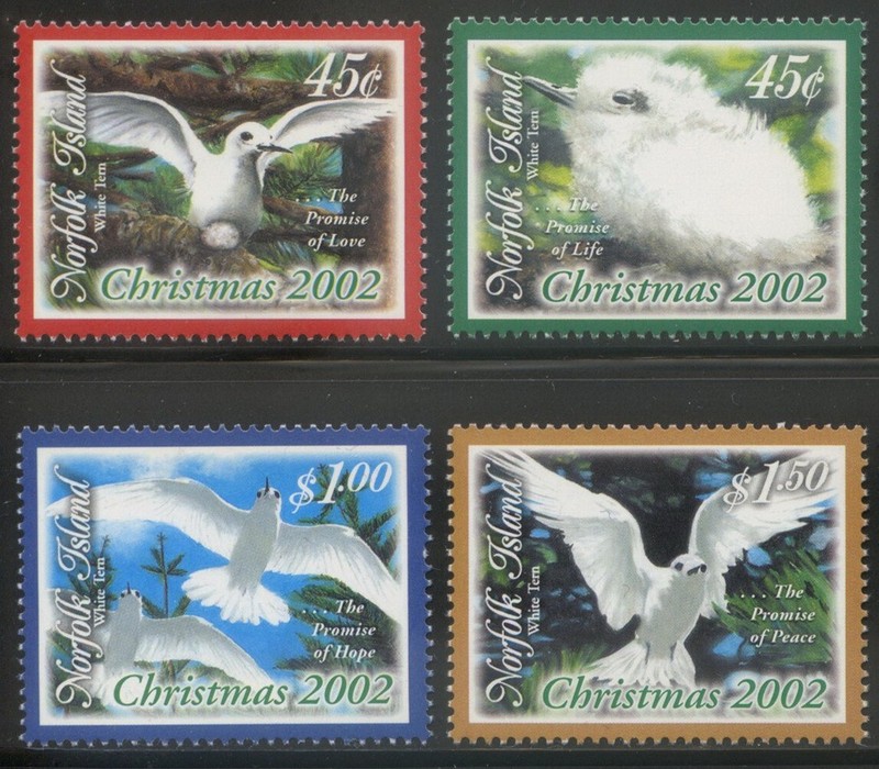 Norfolk 2002 Mnh** Christmas*Birds*White Tern*Gygis Alba 4v Set