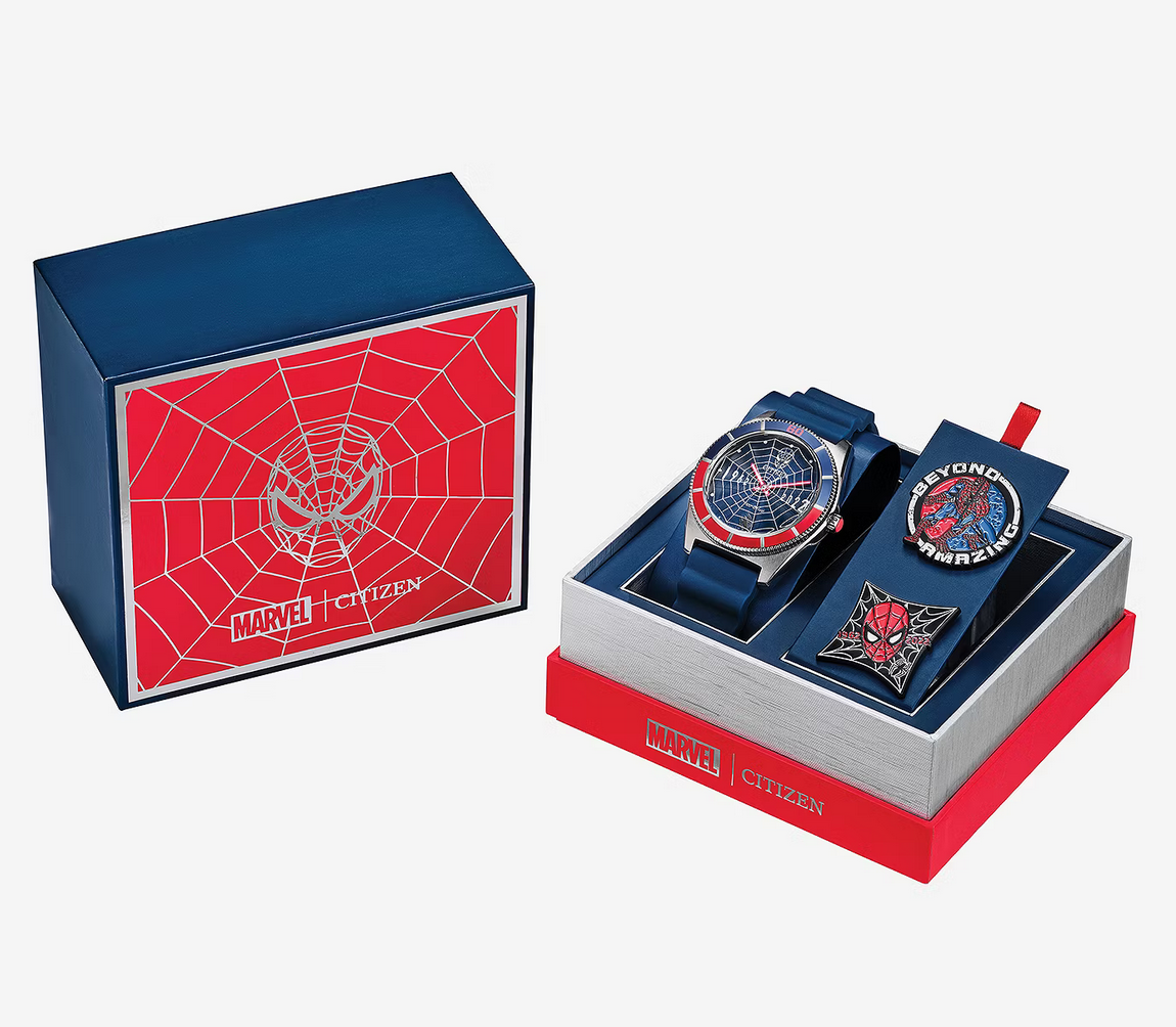 Pre-owned Citizen Watch Company Citizen Limited Edition Spider-man Eco-drive Watch Aw2050-49w