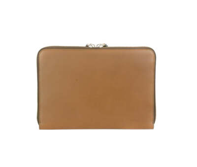 Pre-owned Ferragamo Salvatore  Gancio Men's 686773 Brown Zippered Continental Wallet $980
