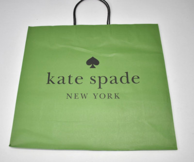 Kate Spade New York Shopping Gift Paper Green w Black Lettering Large Reusable
