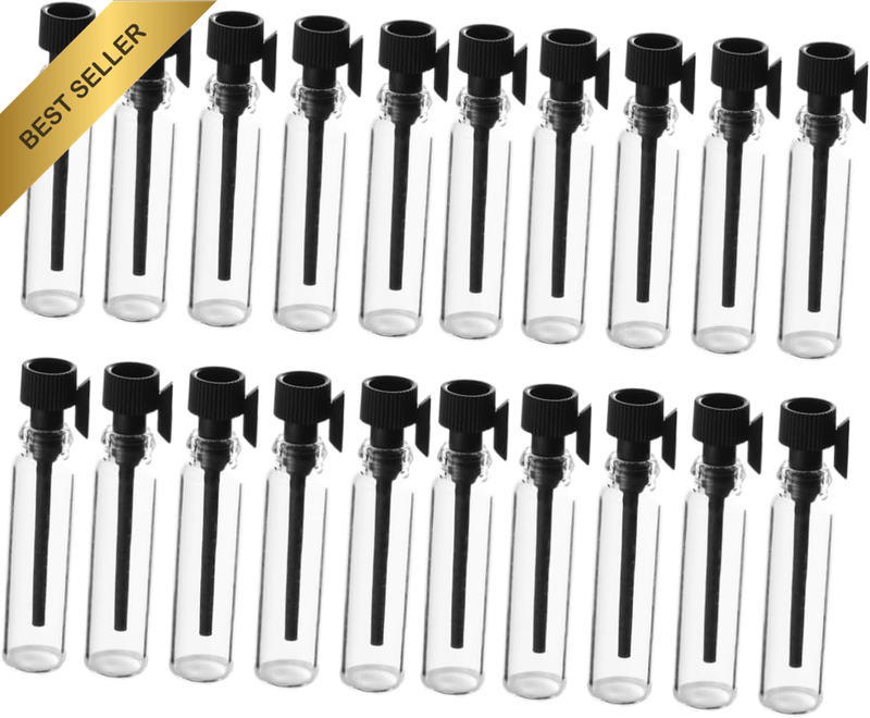 1Ml Mini Glass Perfume Sample Bottles Refillable Travel Vials with Dropper Cap f
