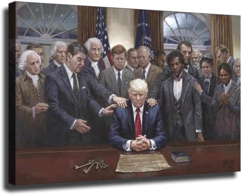 Legacy Of Hope Historical Figures For Donald Trump Canvas Wall Art For Living