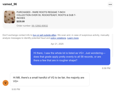 Item photo(s) from verified buyer