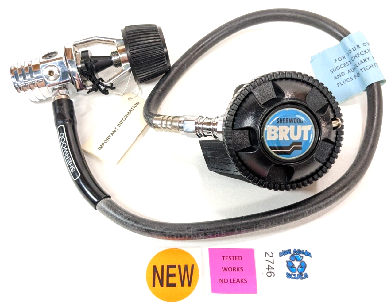 NEW Sherwood Brut Scuba Dive Regulator Set Yoke, First, + NEW Sherwood Brut Scuba Dive Regulator Set Yoke, First, +