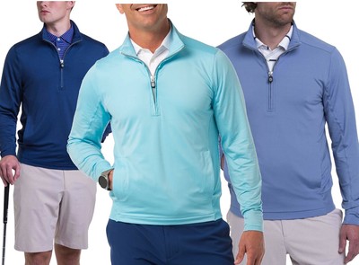Многослойный пуловер для гольфа B. Draddy Mens Sport Blair на молнии 1/2 - BDSL00 - Новый