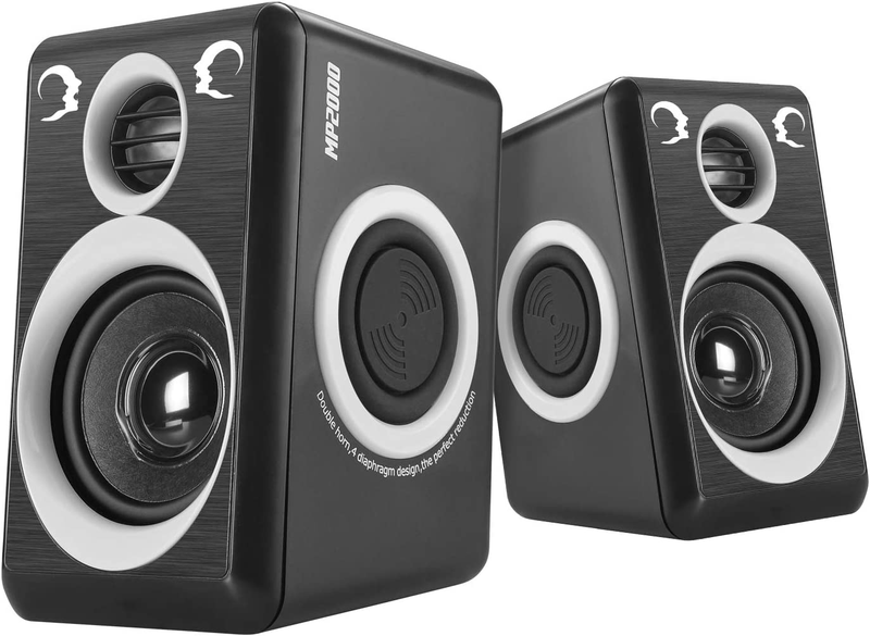 Computer Speakers, 2.0 CH PC Speakers with Surround Sound, USB Wired Laptop Spea