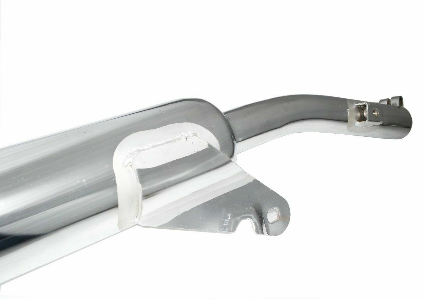 Fits Royal Enfield Classic 350 500cc Angular Upswept Exhaust Silencer Chrome  