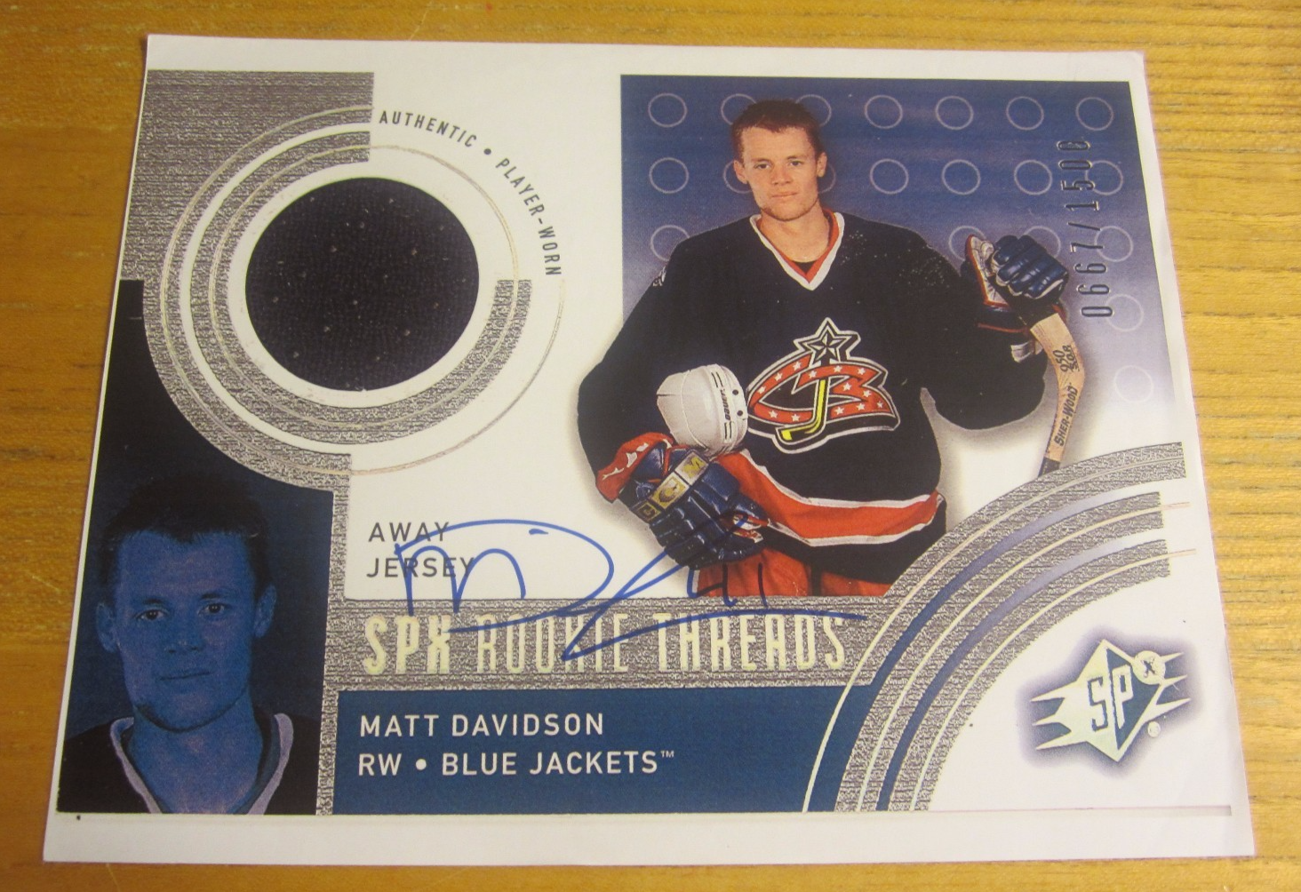 Matt Davidson Autographed 8.5X11 Photograph NHL Hockey Columbus