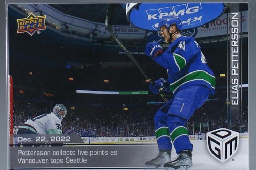 2022-23 Upper Deck Game Dated Moments - Elias Pettersson #34