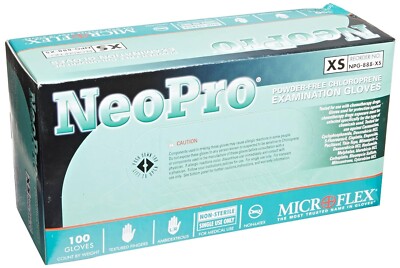 Microflex NeoPro Chloroprene Gloves Powder-Free Standard Cuff 1000-Pack