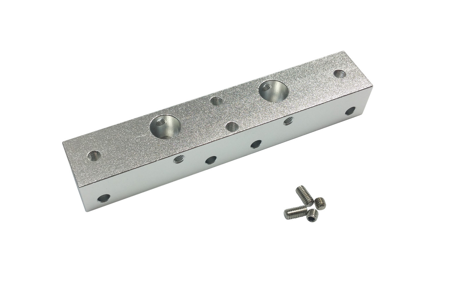 Dual Extruder Throat Mount Heating Nozzle Block Aluminum Fits For CTC//Makerbot