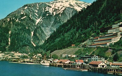 Postcard AK Juneau Alaska from the Water Unposted Chrome Vintage PC J1492