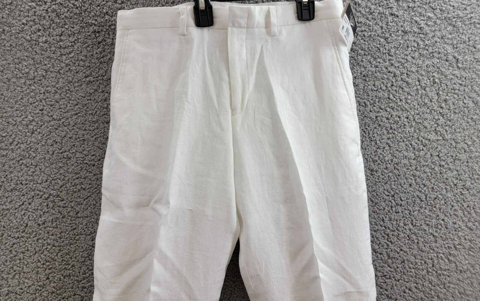 Lauren Ralph Lauren Straight Leg Linen Dress Pants Big Boys 20R White Hook & Bar - Picture 3 of 17