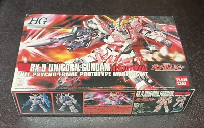 Bandai Hobby HGUC #100 RX-0 Unicorn Gundam Destroy Mode HG 1/144 Model Kit
