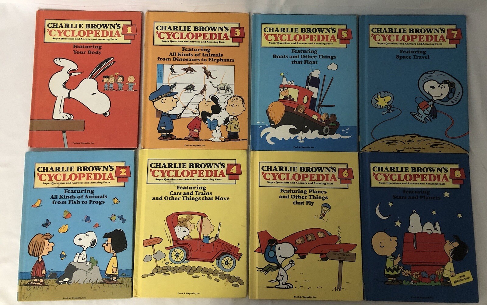 Charlie Brown's Cyclopedia Encyclopedia Lot of 8 Vintage