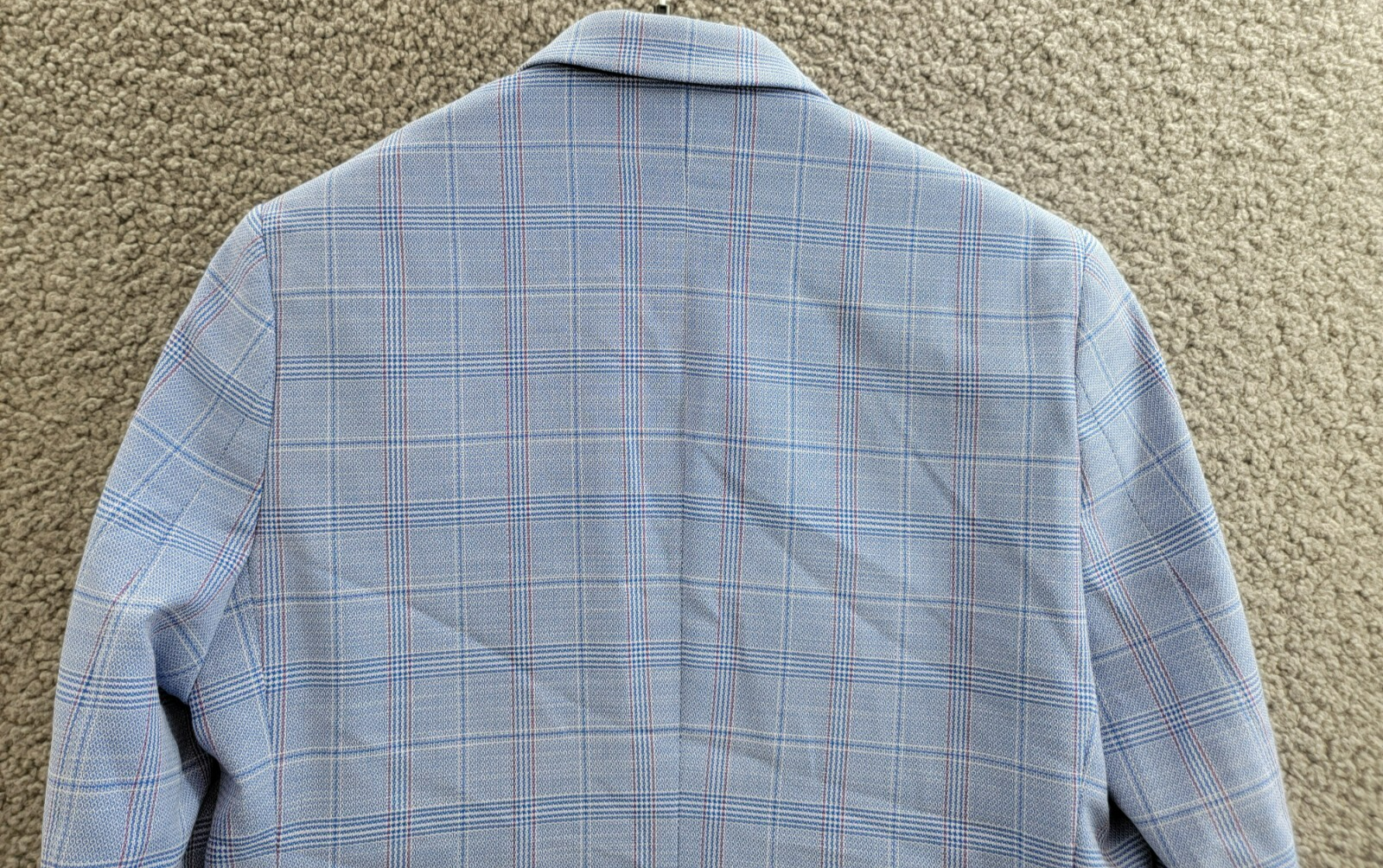 Tommy Hilfiger Stretch Deco Plaid Sport Coat Big Boys 10 Blue Flap Pockets L/S - Picture 16 of 19