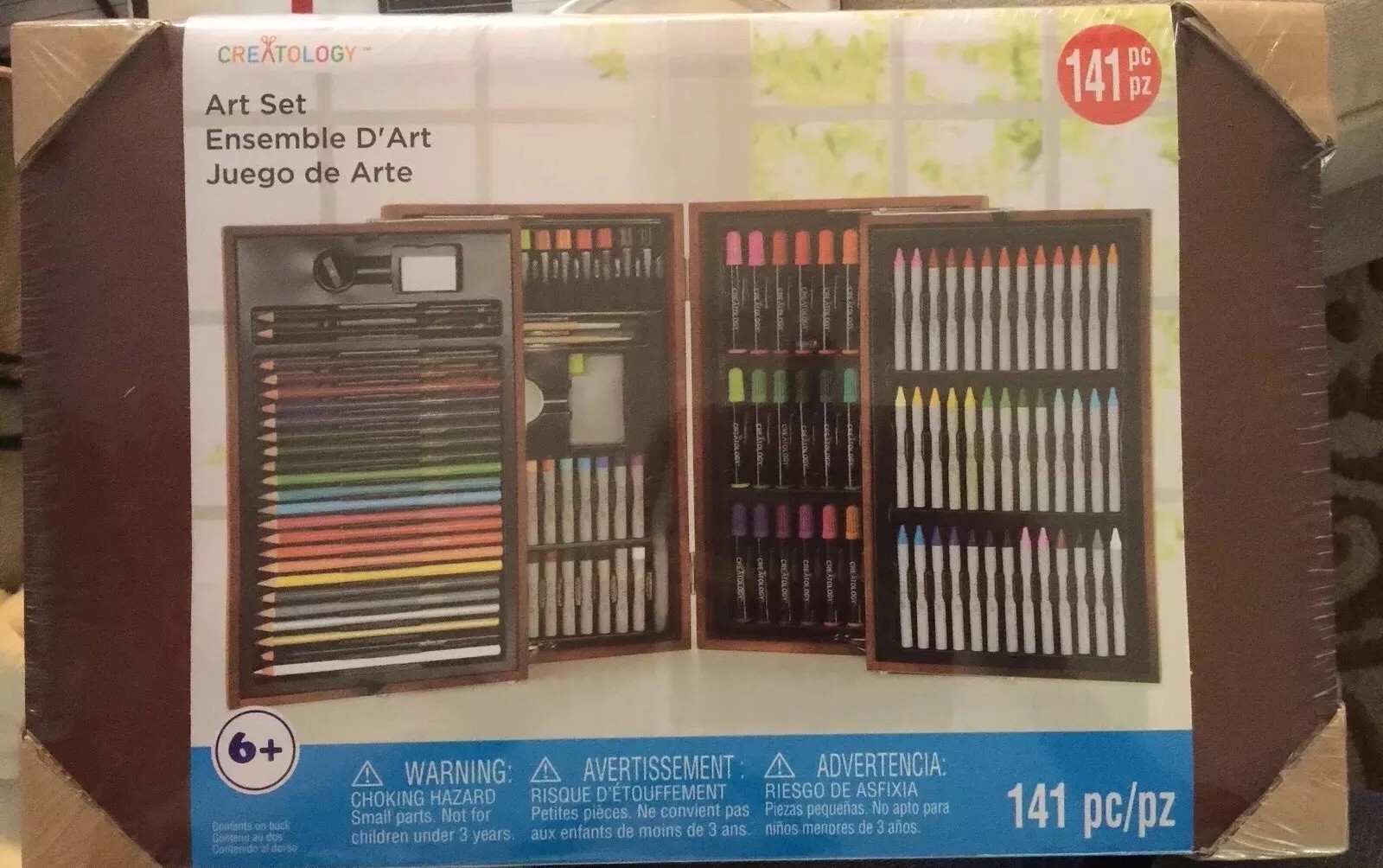 Creatology 141pc Art Set W/ Wood Case For Ages 6+ Deluxe Wooden Box Artist Kit