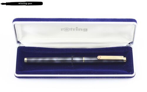 Vintage Rotring Rollerball in Blue-Black Marble with old Blue Box / Case