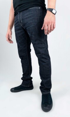 SLIDERS Motorcycle Jeans for Men - Genuine DuPont Kevlar CE Level 2 Size 36-Blue