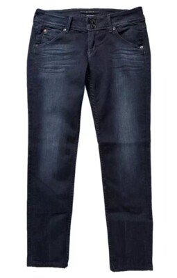 New Women's HUDSON ''Collin Skinny'' Mid-Rise Denim Straight-Leg Jeans Size 28