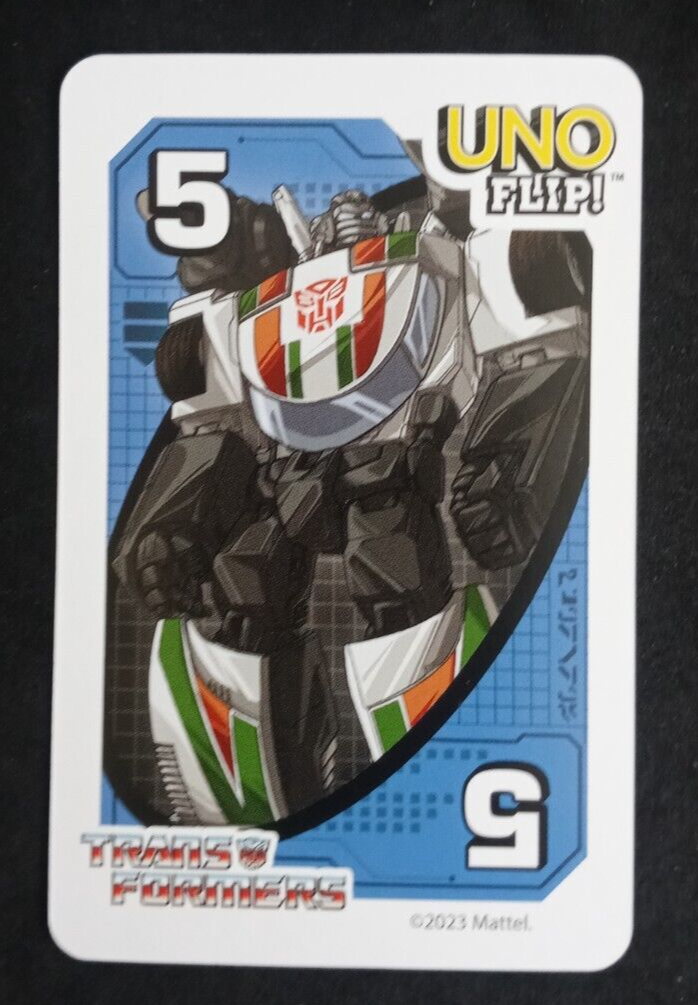 Uno Flip! Transformers Card Blue Wheeljack #5 | eBay