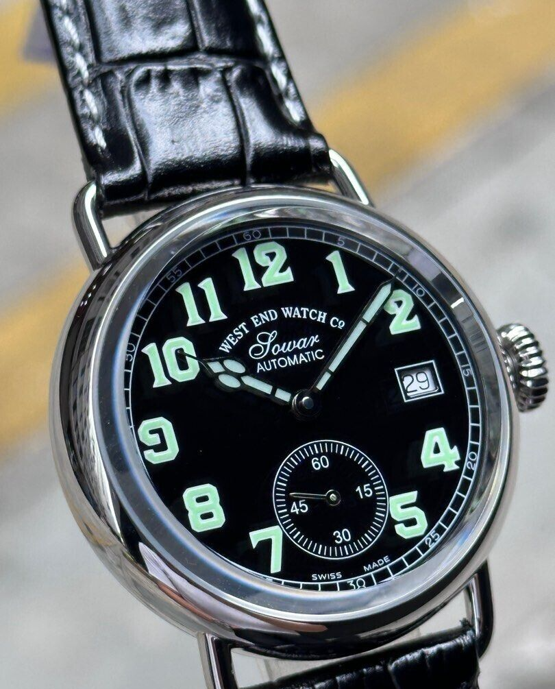 Pre-owned West End Watch Co. West End Sowar 1916 6832.10.3245n.no Black Dial Automatic Men Watch