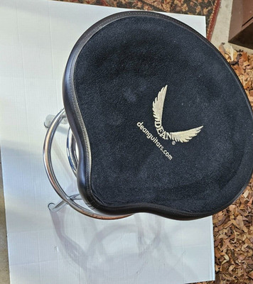 ROC-N-SOC Padded  Rotating Saddle Seat Stool Black DEAN GUITARS with Logo 29''