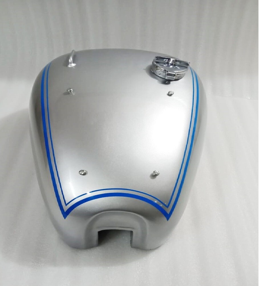 Fits Triumph 5T Speed Twin Silver Painted Steel Petrol Tank With Fuel Cap  