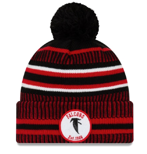 New Era Team NFL Atlanta Falcons V2 2019 On Field Knit Hat Pom - OSFA