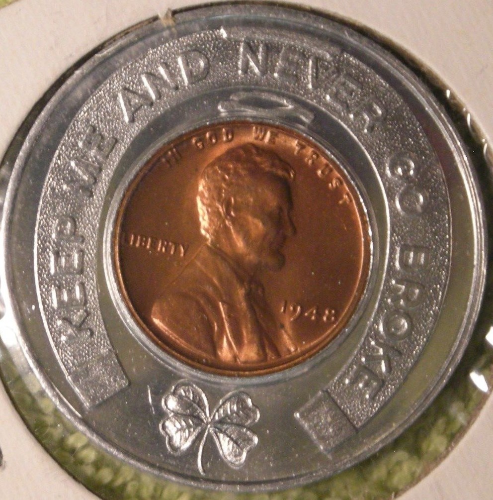 1948 Cole Chevrolet encased cent Kirwin Kansas