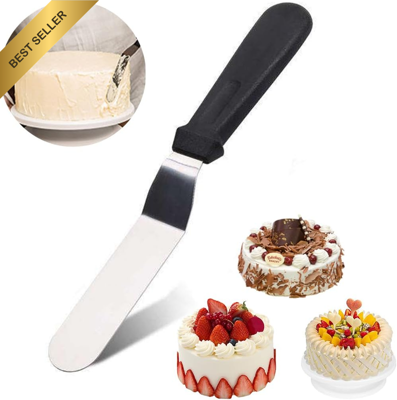 1 X 6 Inch Cake Spatula, Angle Palette, Small Baking Accessories for Cakes for H
