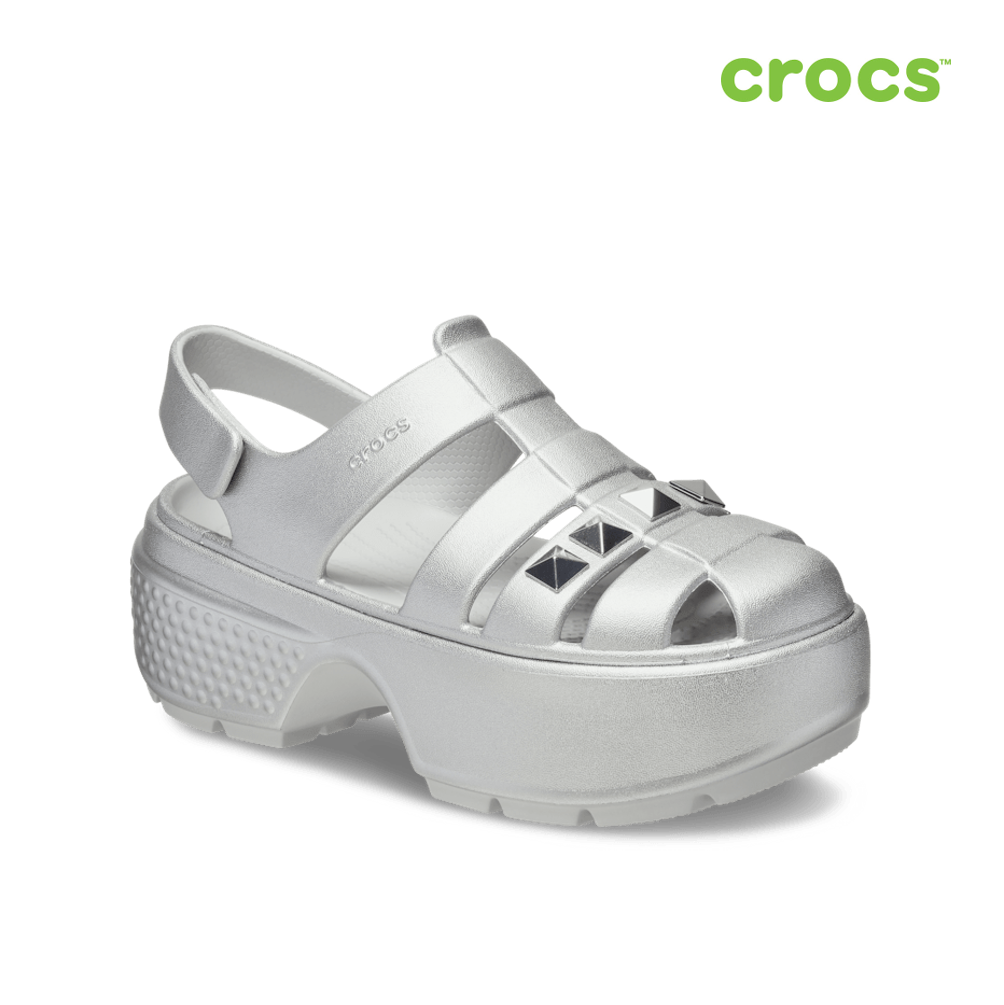 【CROCS】STOMP STUD MTL LC FISHERMAN SANDAL★追跡可 NEW CROCS STOMP STUDDED METALIC FISHRMAN SANDAL 210409