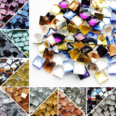 Transparent Square Glass Crystal Mosaic Tiles Diamond Creati