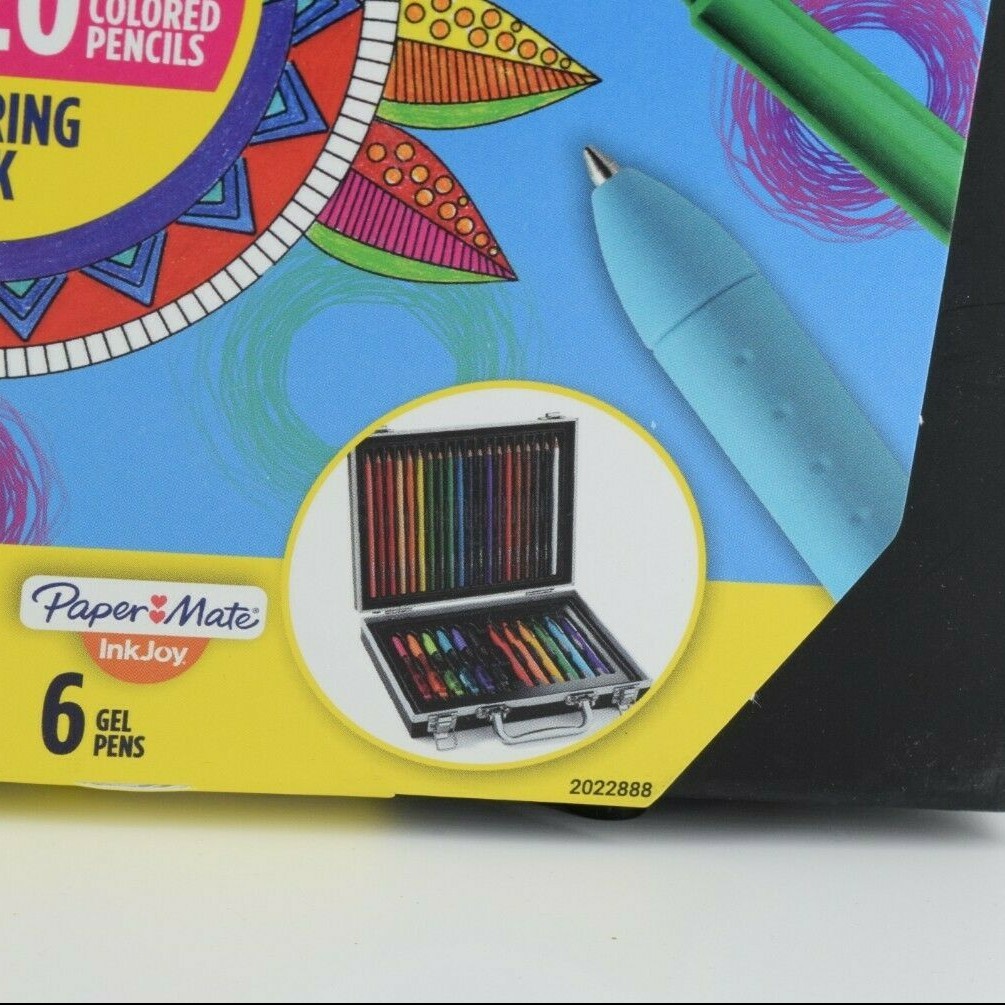 Paper Mate 33ct Coloring Kit 6 Flair Felt, 6 Ink Joy Gel Pens Colored Pencils