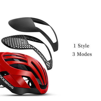 ROCKBROS Cycling Helmet EPS Integrally Helmet Protectiv 3 in 1 Size 57-62cm Red