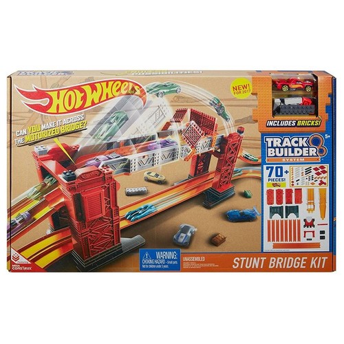 Track Builder Stunt Bridge Kit Motorized Car Racing Mattel