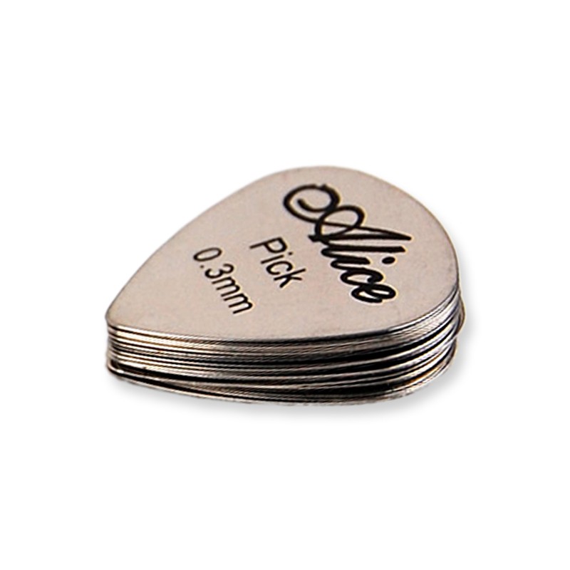 Alice Edelstahl Plektren Set Plektrum Picks Pleks Plektra Plektron Gitarre 3pcs