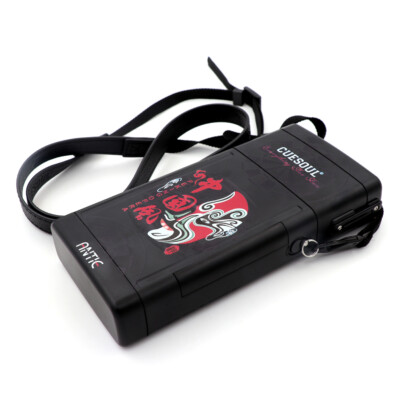 CUESOUL ANTIE Hard Dart Case Holds 6 Darts with Peking Opera Mask Design-Black