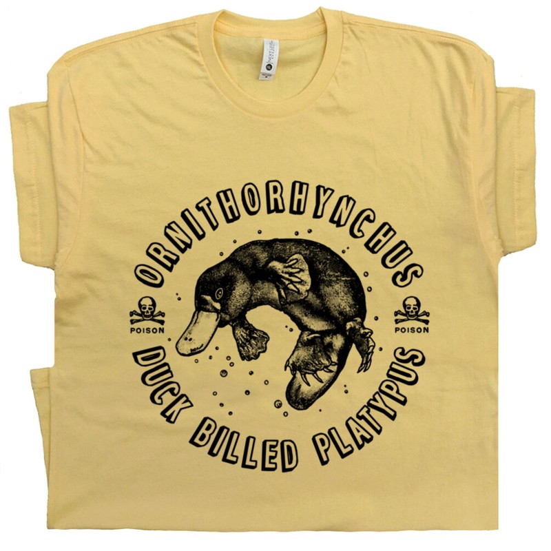 Duck Billed Platypus T Shirt Cool Science Geek Tee Men