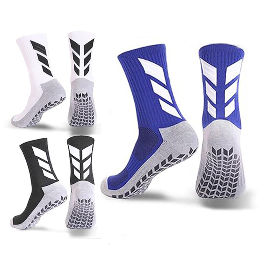 3Pair Gripper Bottom Indoor Non-Skid 2023 Men Women's Anti-Slip Slipper Socks