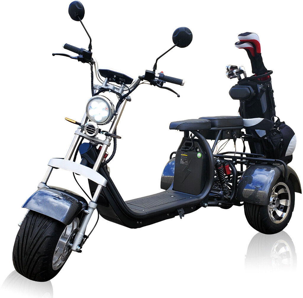 NEW 2000W Electric 3 Wheel Scooter Trike Style Golf Cart Mob