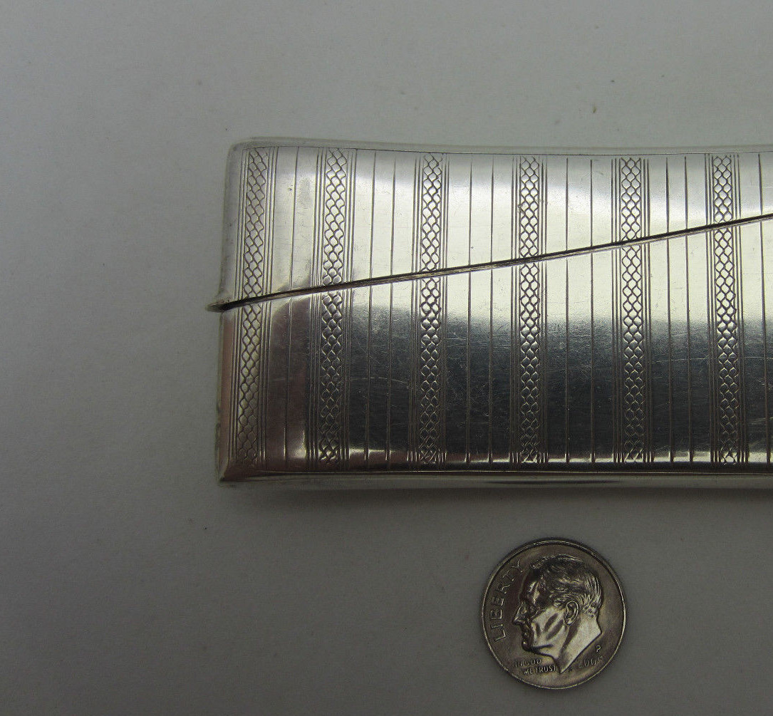 Vintage Antique Sterling Silver Art Deco Vesta Match Case 39.2 g Calling Card