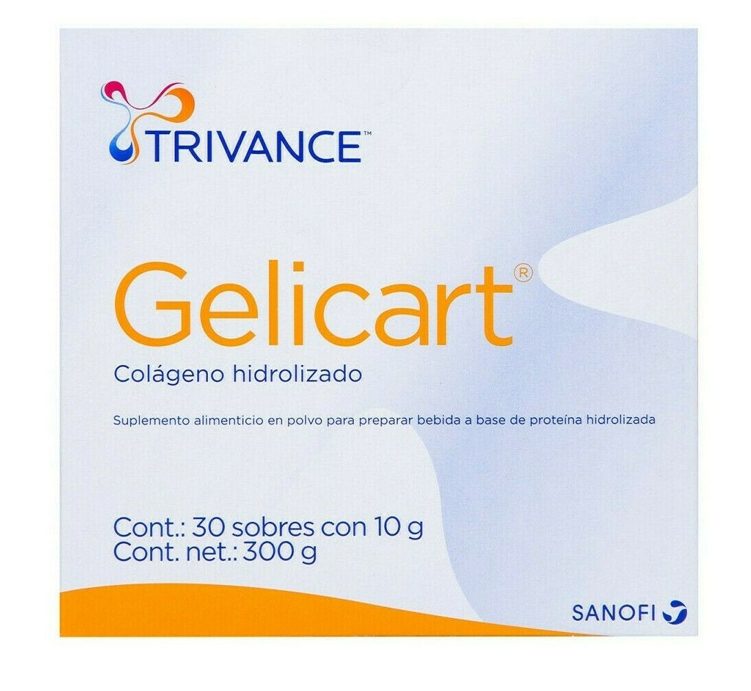 2  Box Gelicart Trivance Hydrolyzed Collagen Nutritional 30 Envelopes/10g 1