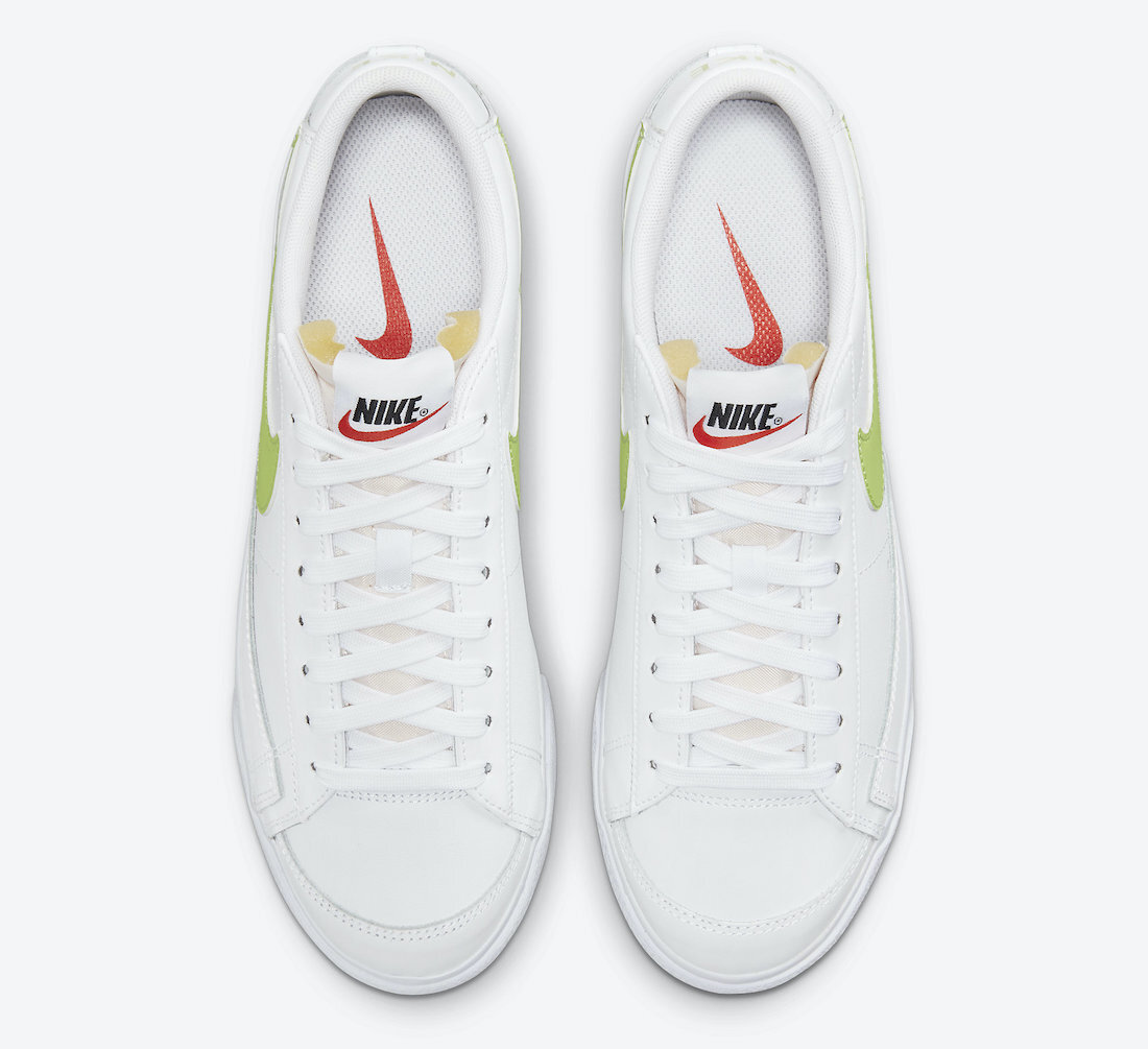 

Nike Blazer Low Platform White Lemon Twist DJ0292-102 размер 10,5 женские = 9 мужских, Белый, Nike Blazer