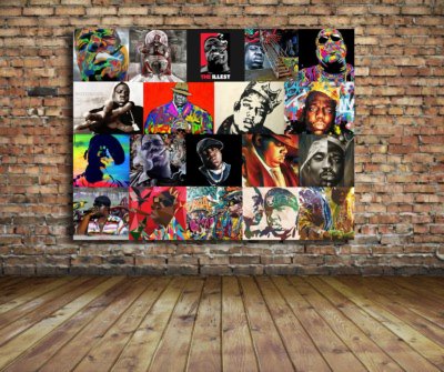 Biggie Smalls custom 36 x 24 Canvas Print Hip Hop Notorious BIG Giclee 1 of kind